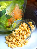 fresh pine nuts for the mixed salad