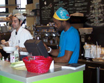 employees busy at work at the Jivamuk Tea Cafe