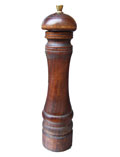 a wooden pepper mill